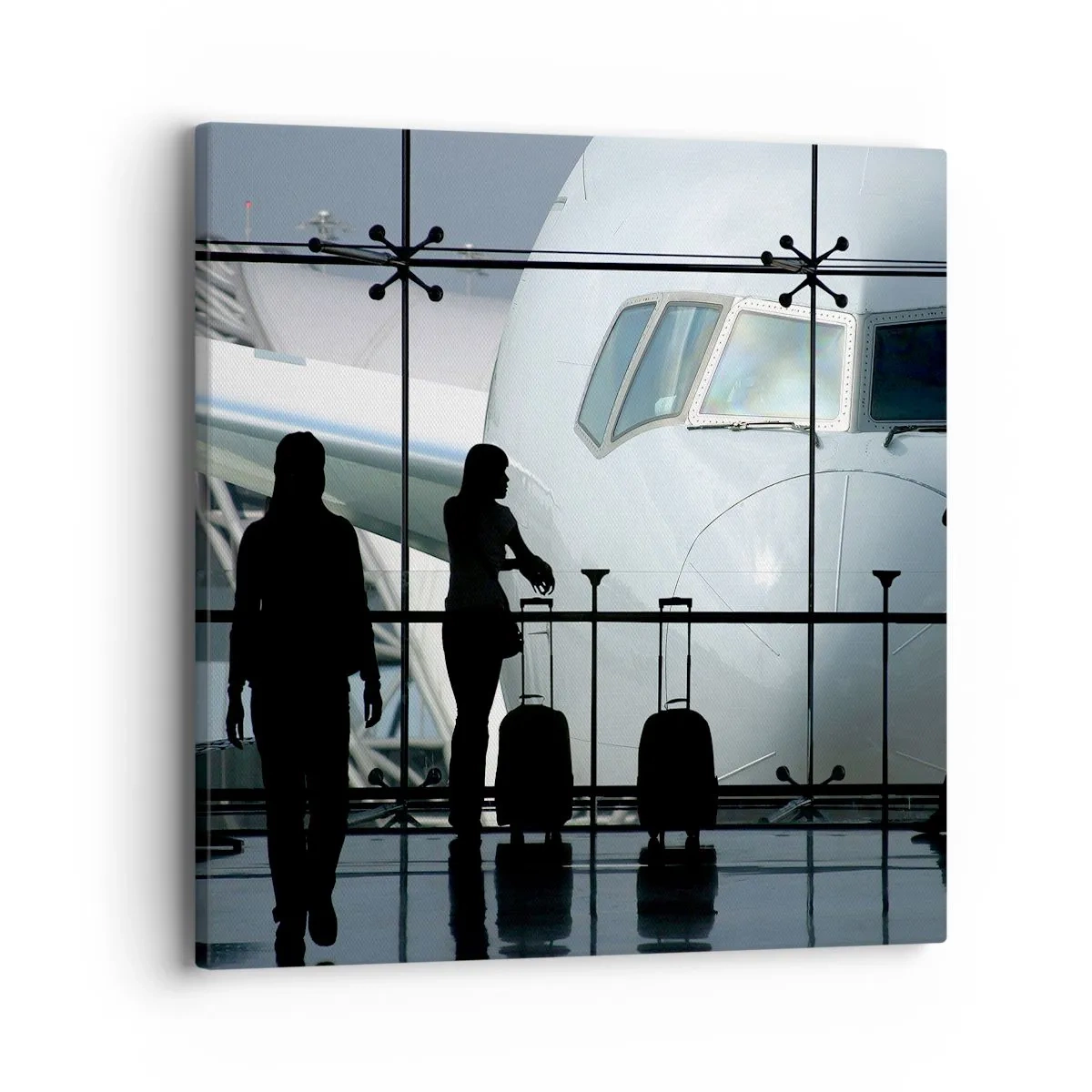 Bild auf Leinwand - Leinwandbild - Vis a vis am Flughafen - 40x40 cm