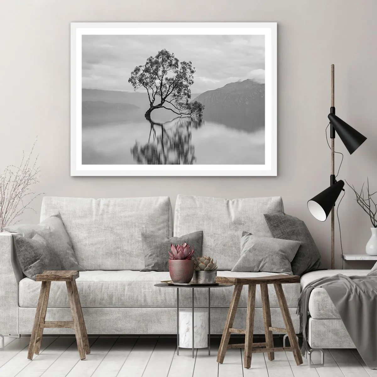 Poster in einem weißen Rahmen - Es gibt so ein Land - 40x30 cm