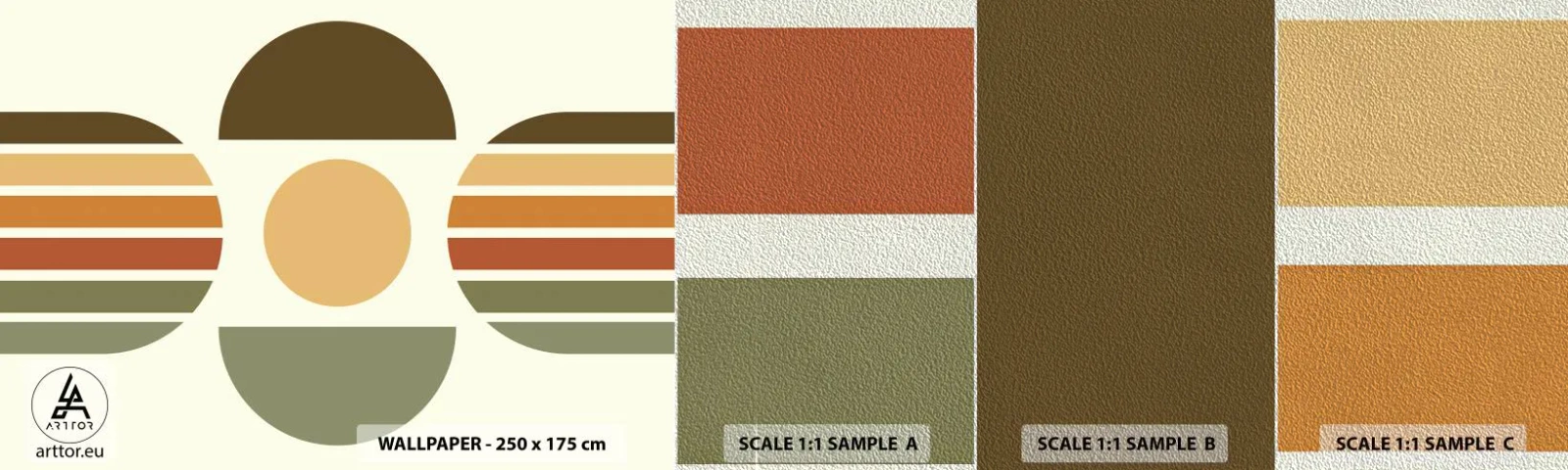Fototapeten Muster Premium Sand - In Erdtönen - Abstraktion, Stück, Grafik - 100x30 cm