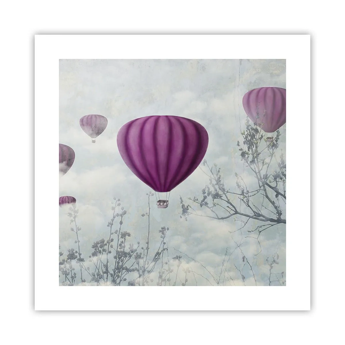 Poster - Wie Schiffe am Himmel - 40x40 cm