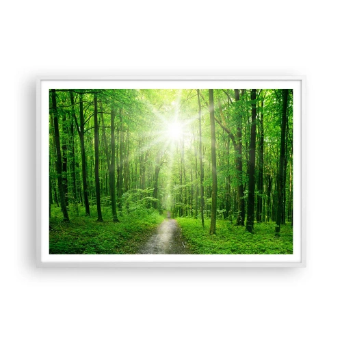 Poster in einem weißen Rahmen - Die grüne Kathedrale - 100x70 cm