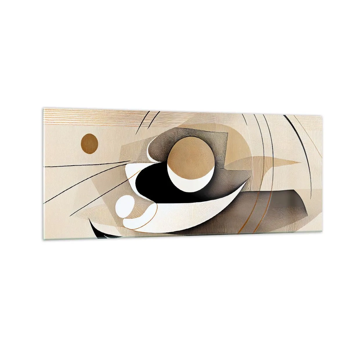 Glasbild - Bild auf glas - Komposition: die Essenz des Wortes - 100x40 cm