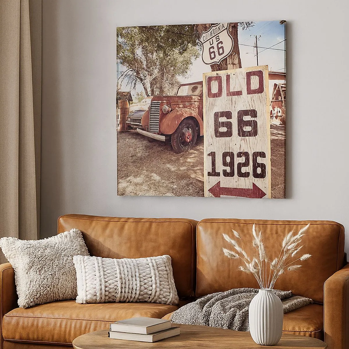 Bild auf Leinwand - Leinwandbild - Die Legende der amerikanischen Provinz - 30x30 cm