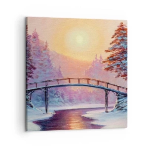 Bild auf Leinwand - Leinwandbild - Vier Jahreszeiten - Winter - 50x50 cm