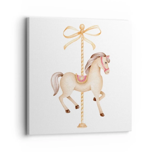 Bild auf Leinwand - Leinwandbild - Anmutiger Trab - 30x30 cm