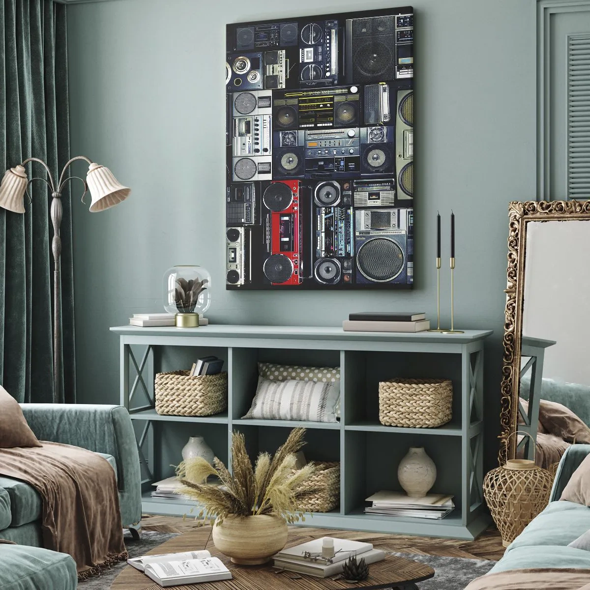 Bild auf Leinwand - Leinwandbild - Sehnsucht nach den 1980er Jahren - 45x80 cm