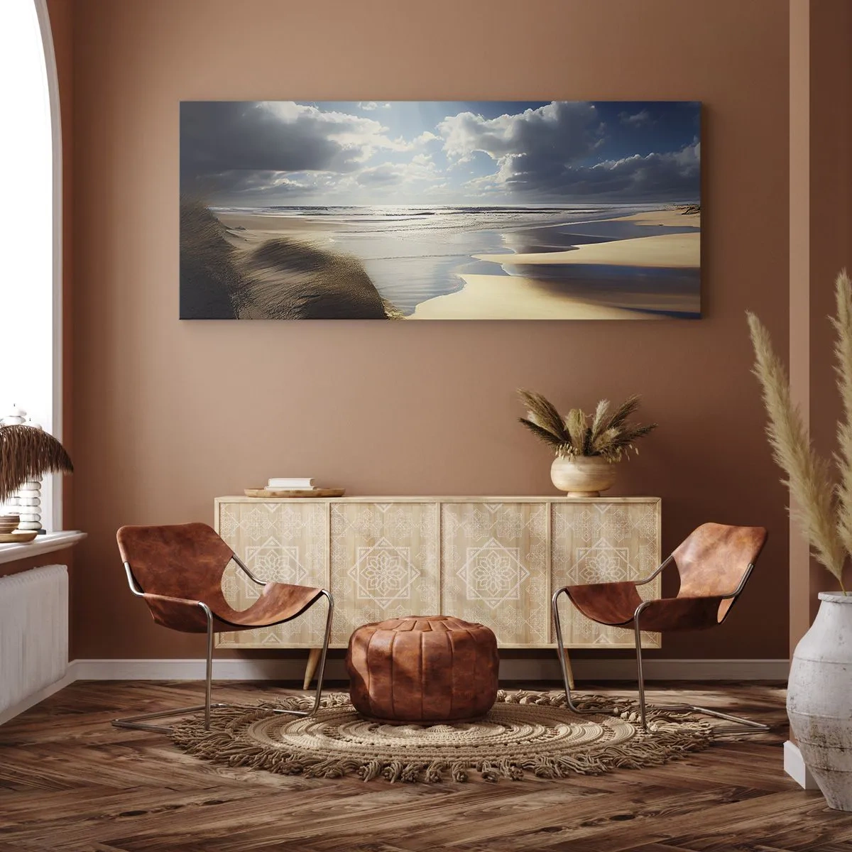 Bild auf Leinwand - Leinwandbild - Strand, wilder Strand - 100x40 cm