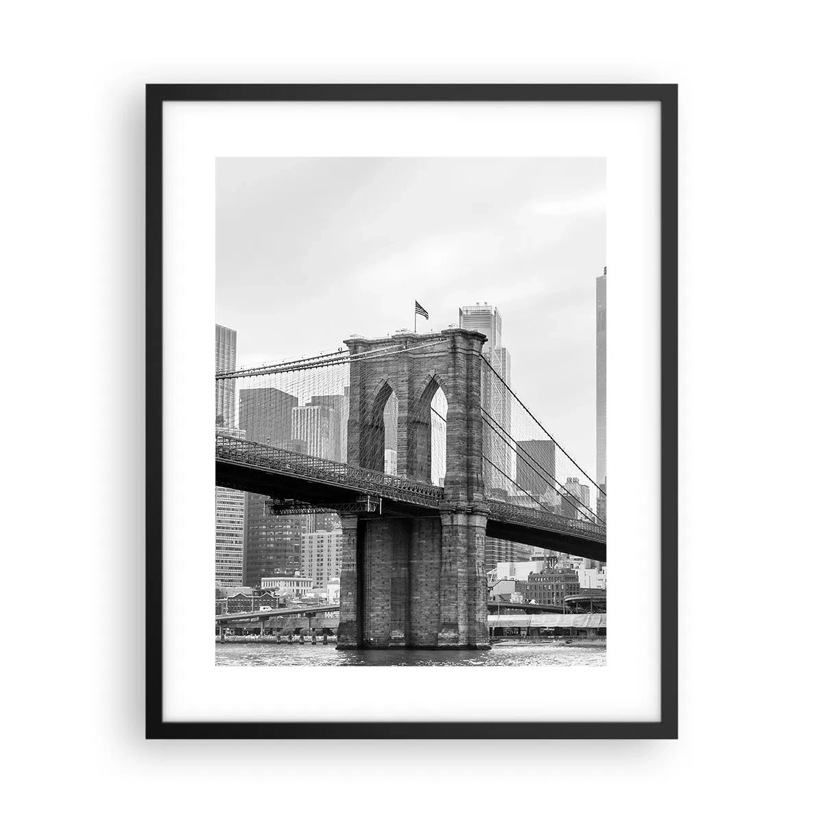 Poster in einem schwarzem Rahmen - New Yorker Atmosphäre - 40x50 cm