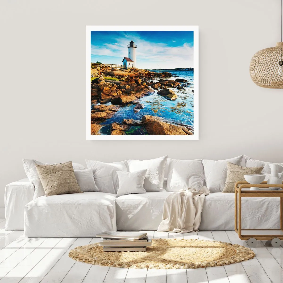 Poster - Komm glücklich zurück, ich warte - 60x60 cm