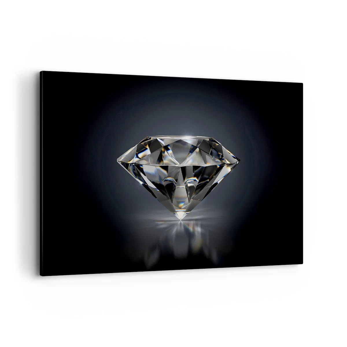 Bild auf Leinwand - Leinwandbild - Eine künstlerische Interpretation eines Diamanten auf dunklem Hintergrund - 120x80cm - Beste Freundin - Moderne Wanddekoration für Wohnzimmer und Schlafzimmer ARTTOR