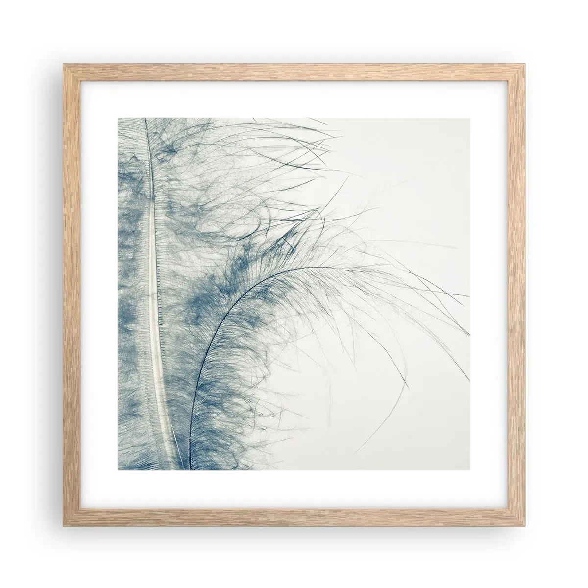 Poster in einem Rahmen aus heller Eiche - Flüstern der Natur - 40x40 cm