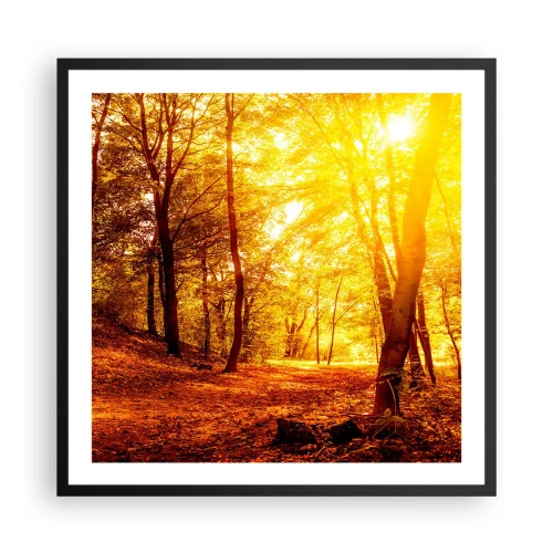 Poster in einem schwarzem Rahmen - Auf die goldene Lichtung - 60x60 cm