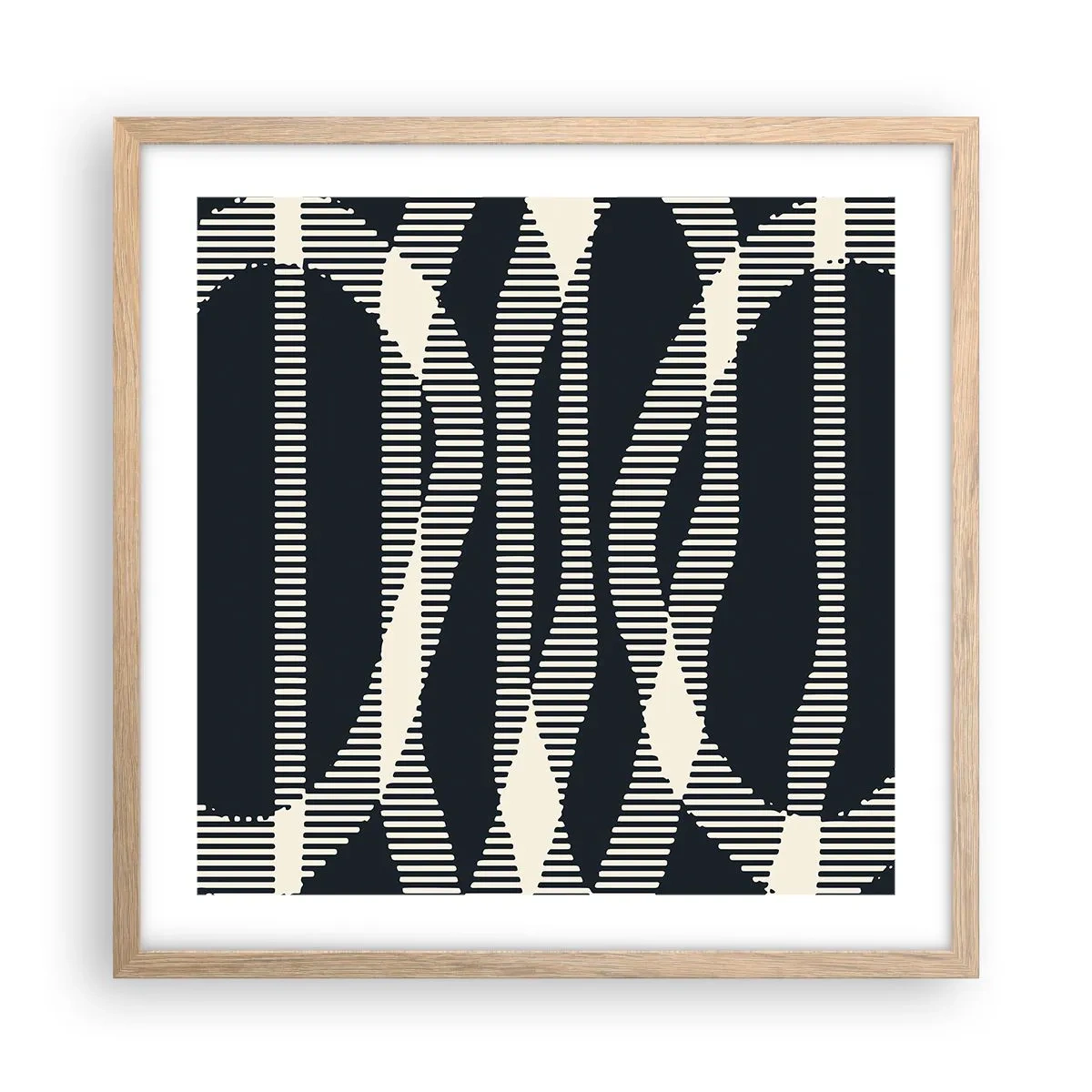 Poster in einem Rahmen aus heller Eiche - Ein Versuch, die Dunkelheit zu durchbrechen - 50x50 cm