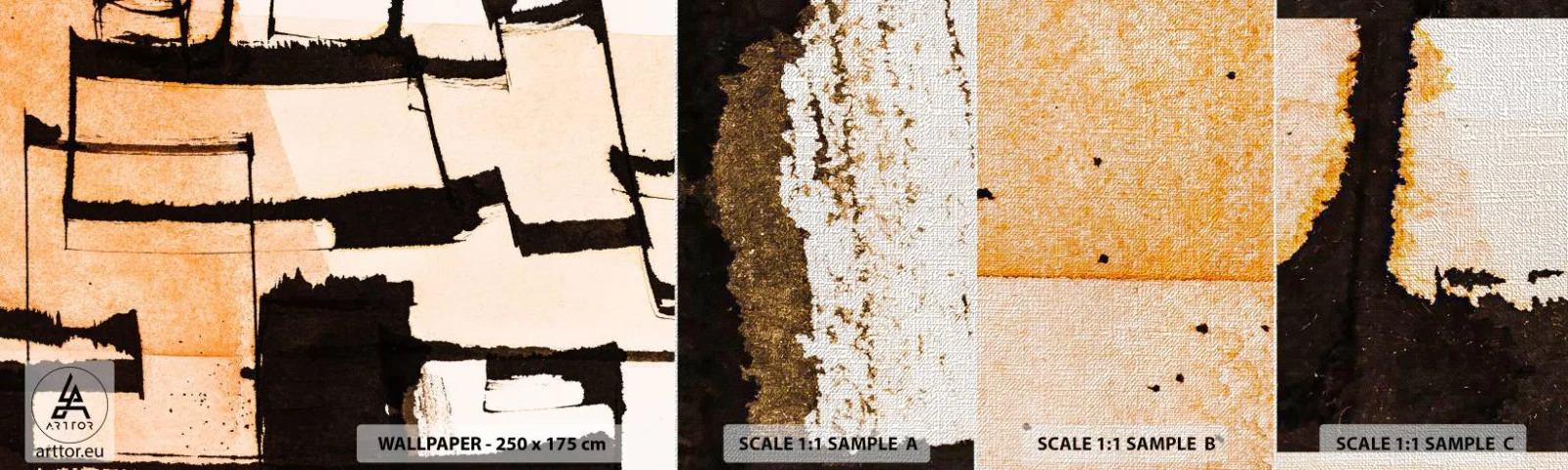 Fototapeten Muster Premium Canvas - Also doch Ordnung - Abstraktion, Stück, Malerei - 100x30 cm