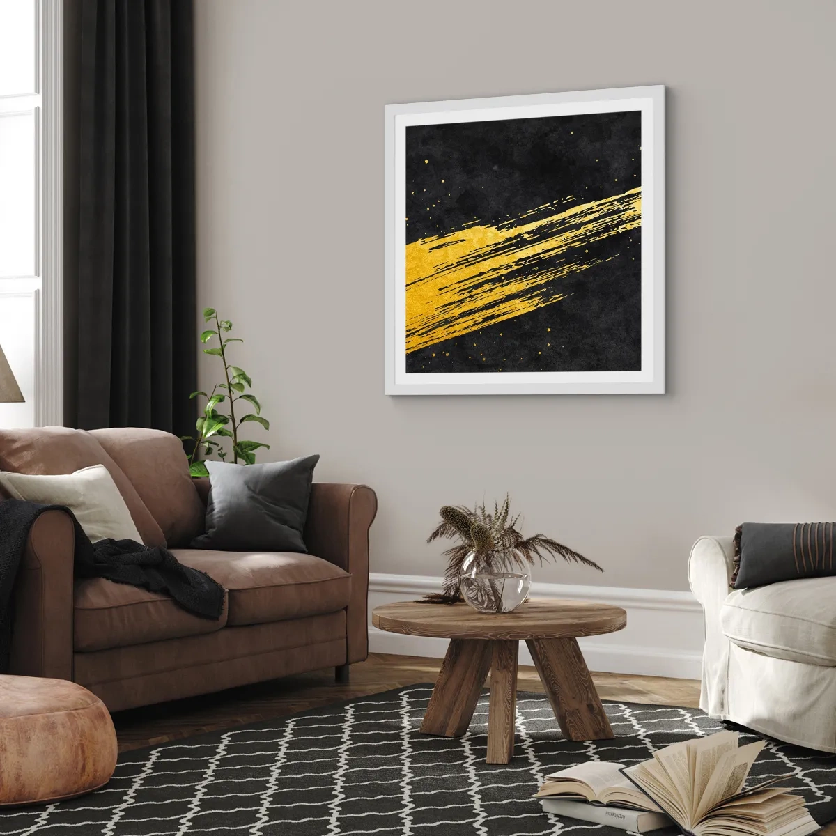 Poster in einem weißen Rahmen - Sprung in den Hyperraum - 50x50 cm