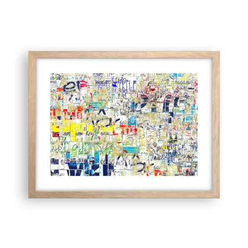 Poster in einem Rahmen aus heller Eiche - Es freut einfach die Augen - 40x30 cm