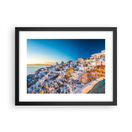 Poster in einem schwarzem Rahmen - Die Essenz des Griechischen - 40x30 cm