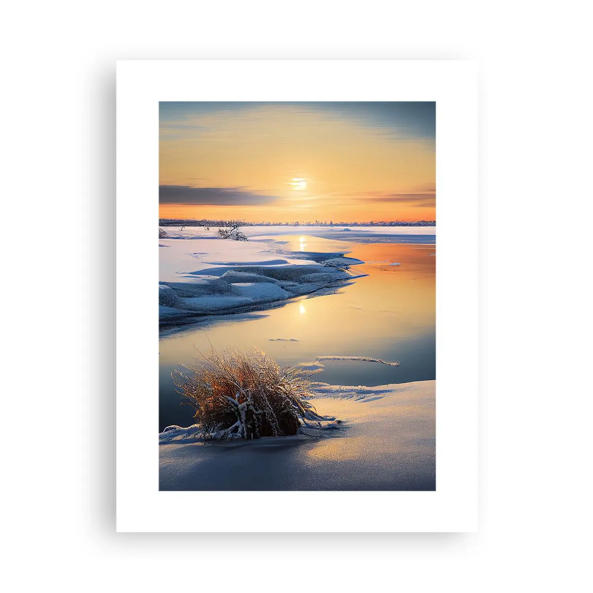 Poster - Wintersonnenuntergang - 30x40 cm
