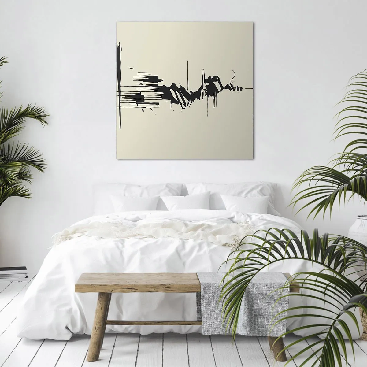 Bild auf Leinwand - Leinwandbild - Hastige Abstraktion - 40x40 cm