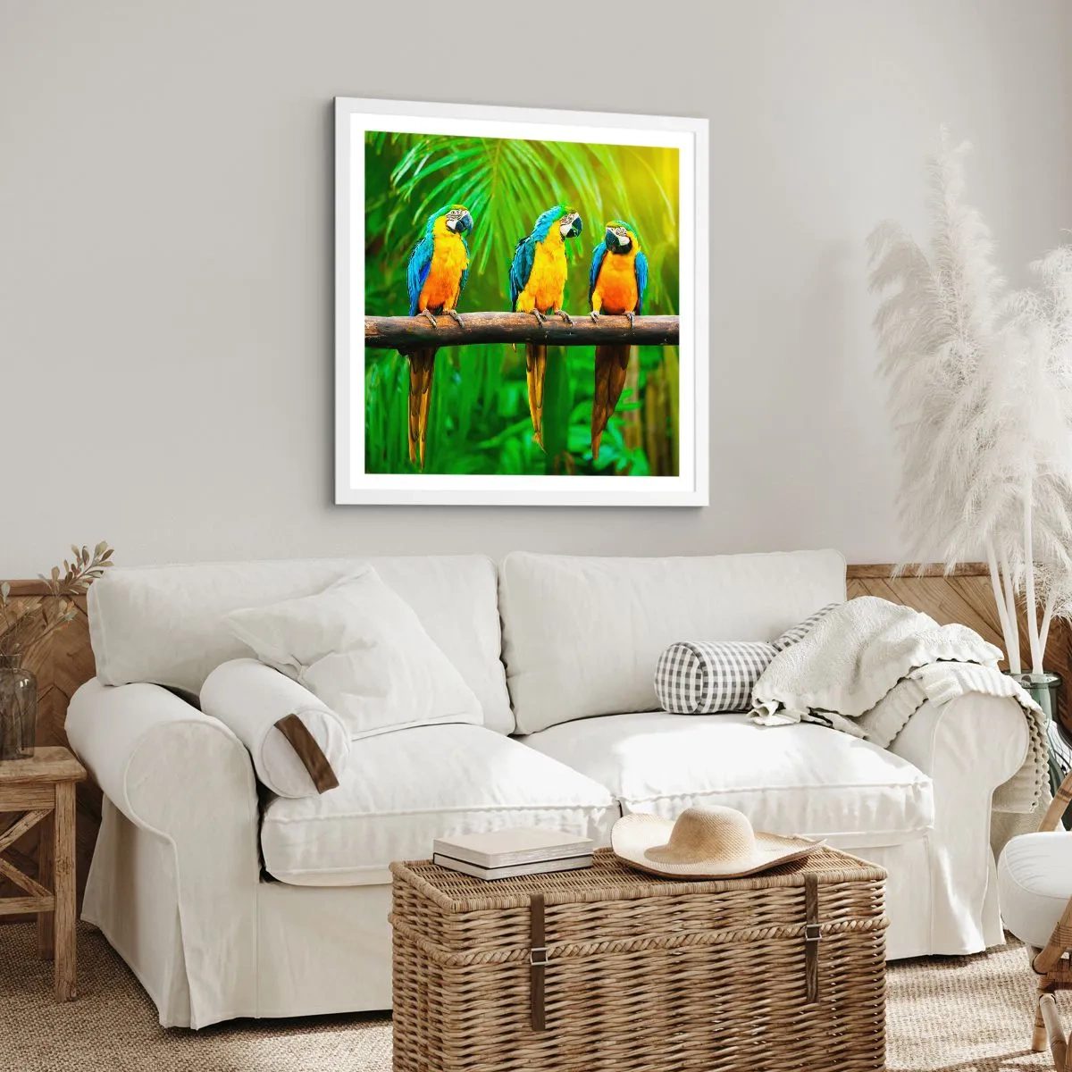 Poster in einem weißen Rahmen - Und hast du gehört, dass sie ...? - 50x50 cm