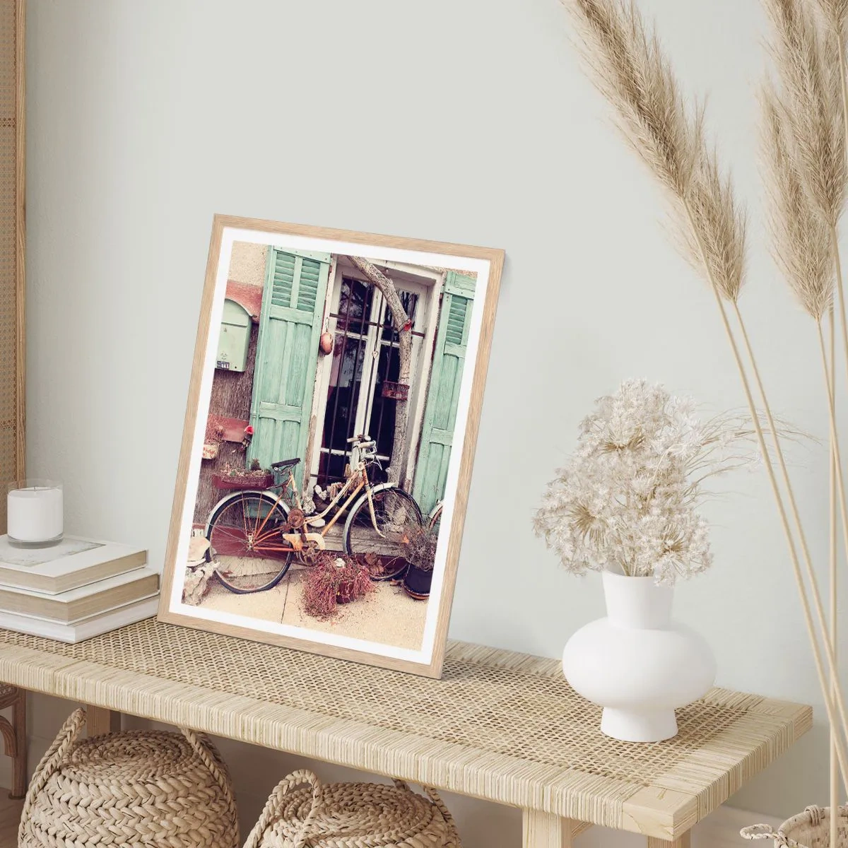 Poster in einem Rahmen aus heller Eiche - Es lebe die Provinz - 61x91 cm