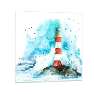 Glasbild - Bild auf glas - Einheit der Elemente - 60x60 cm