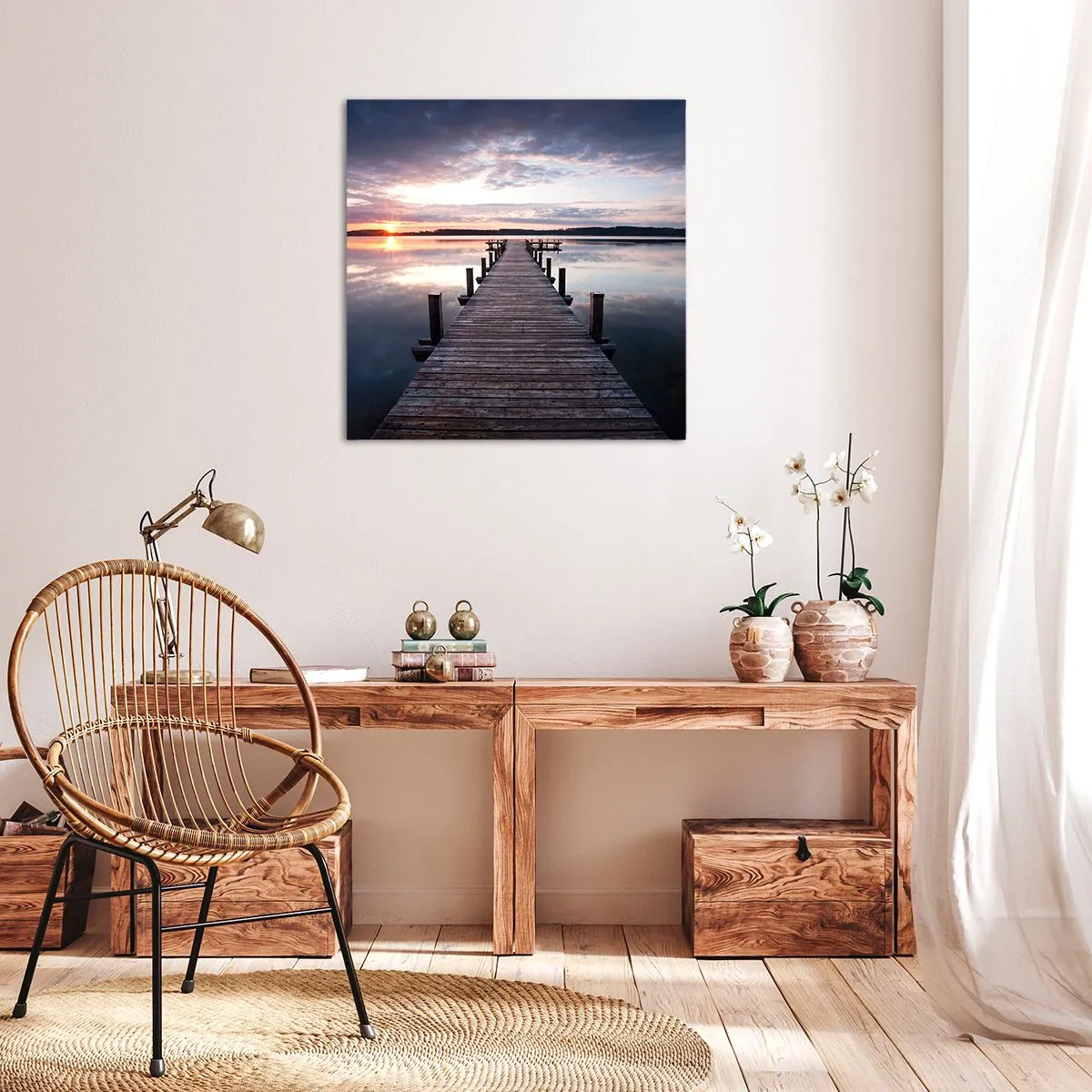 Bild auf Leinwand - Leinwandbild - Eine stille Grenze zwischen Tag und Nacht - 30x30 cm