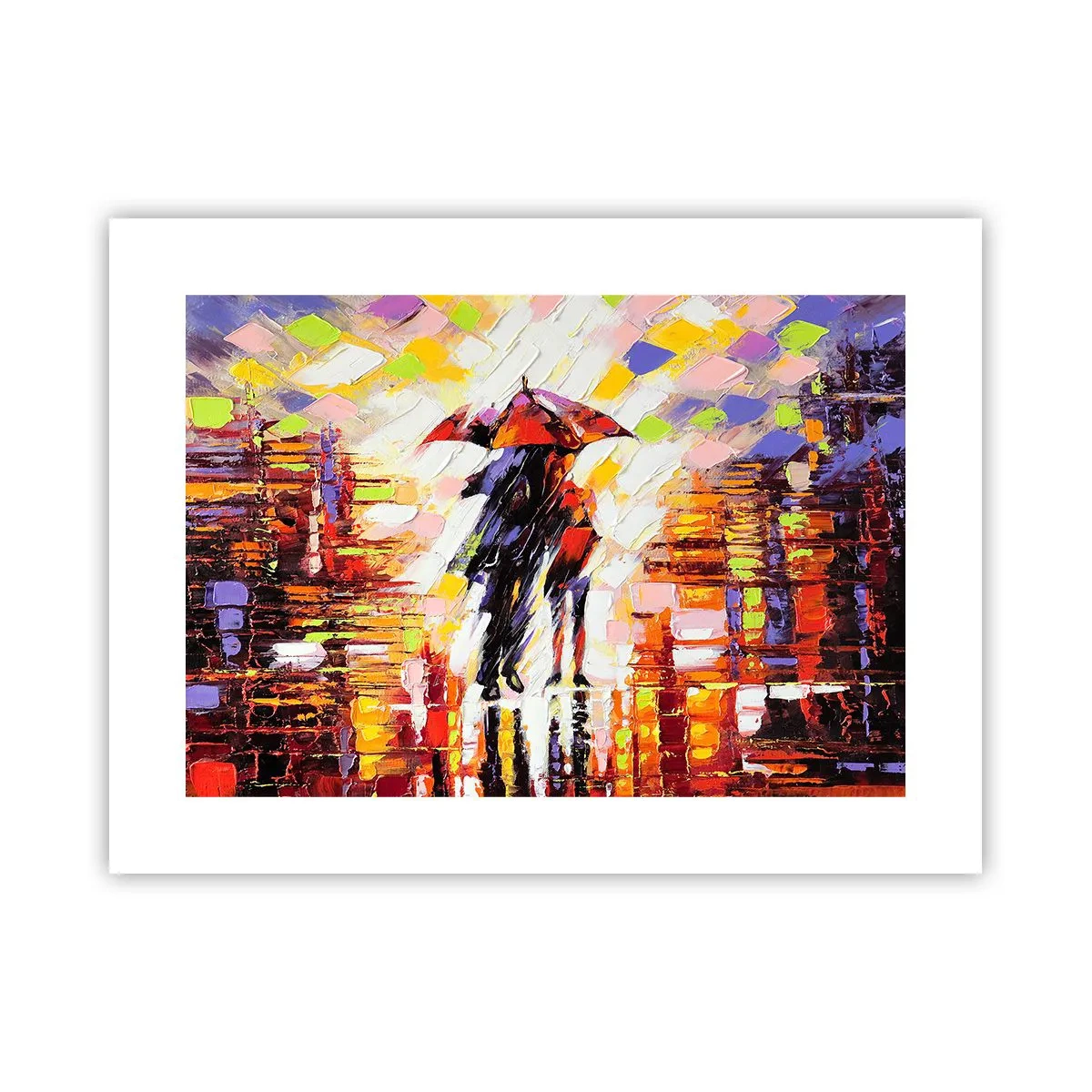 Poster - Gemeinsam durch die Nacht und den Regen - 40x30 cm