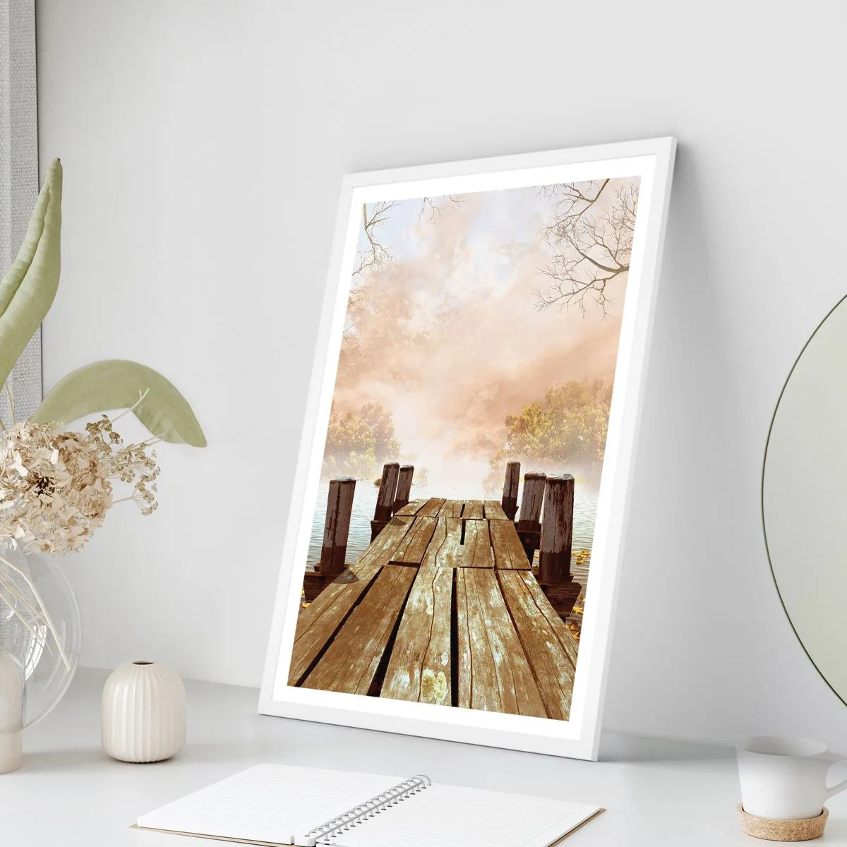 Poster in einem weißen Rahmen - Die milde Traurigkeit des Herbstes - 50x70 cm