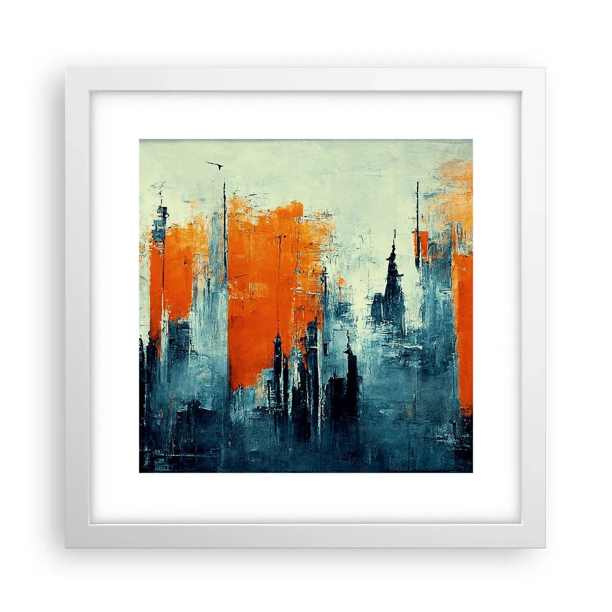 Poster in einem weißen Rahmen - Moderne Landschaft - 30x30 cm