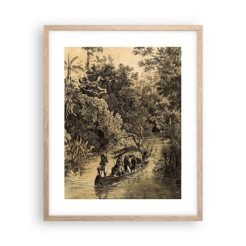 Poster in einem Rahmen aus heller Eiche - Expedition zur Quelle - 40x50 cm