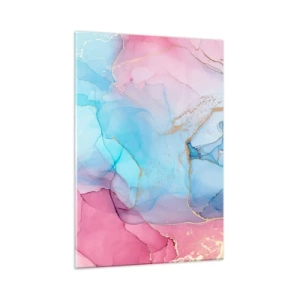 Glasbild - Bild auf glas - Begegnung und gegenseitige Durchdringung - 50x70cm - Begegnung und Durchdringung - Moderne Wanddekoration für Wohnzimmer und Schlafzimmer ARTTOR