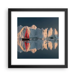 Poster in einem schwarzem Rahmen - Am Rande der Welt - 30x30 cm