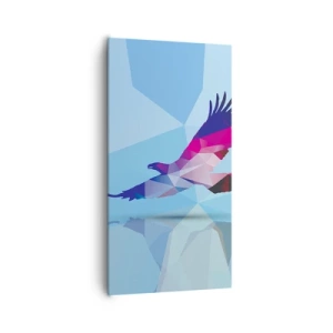 Bild auf Leinwand - Leinwandbild - Adler in lila Kristall - 65x120 cm