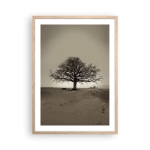 Poster in einem Rahmen aus heller Eiche - Von hier zu Ewigkeit - 50x70 cm