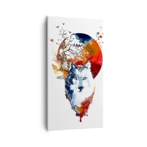 Bild auf Leinwand - Leinwandbild - Nase an Nase mit der Nacht - 55x100 cm