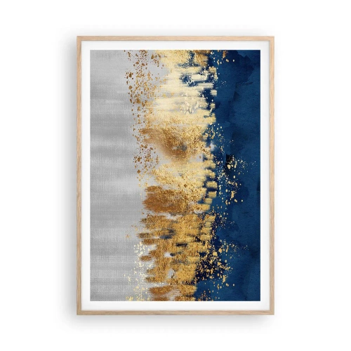 Poster in einem Rahmen aus heller Eiche - Moderne Komposition mit Glanz - 70x100 cm