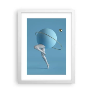 Poster in einem weißen Rahmen - Und die Planeten spielen verrückt - 30x40 cm