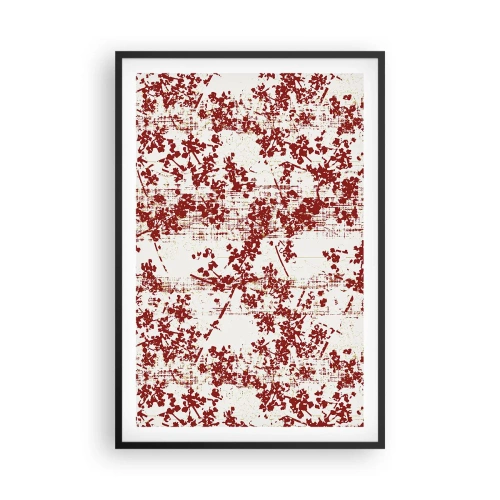 Poster in einem schwarzem Rahmen - Wie alter Perkal - 61x91 cm