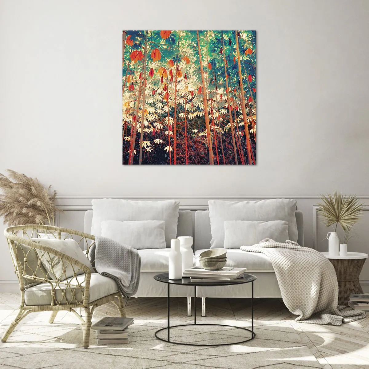 Glasbild - Bild auf glas - Das geheime Leben der Blätter - 50x50 cm