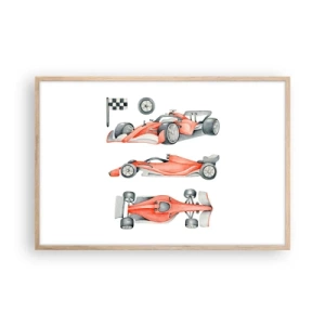 Poster in einem Rahmen aus heller Eiche - Dem Traum folgen - 91x61 cm