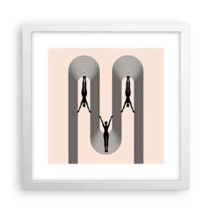 Poster in einem weißen Rahmen - Verkehrt herum - 30x30 cm