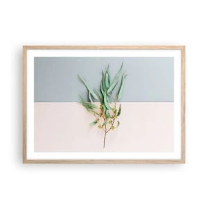 Poster in einem Rahmen aus heller Eiche - Pastellige Subtilität - 70x50 cm