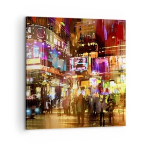 Bild auf Leinwand - Leinwandbild - In einem Lichtermeer - 50x50 cm