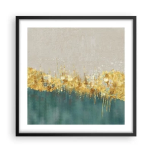 Poster in einem schwarzem Rahmen - Goldener Rand - 50x50 cm