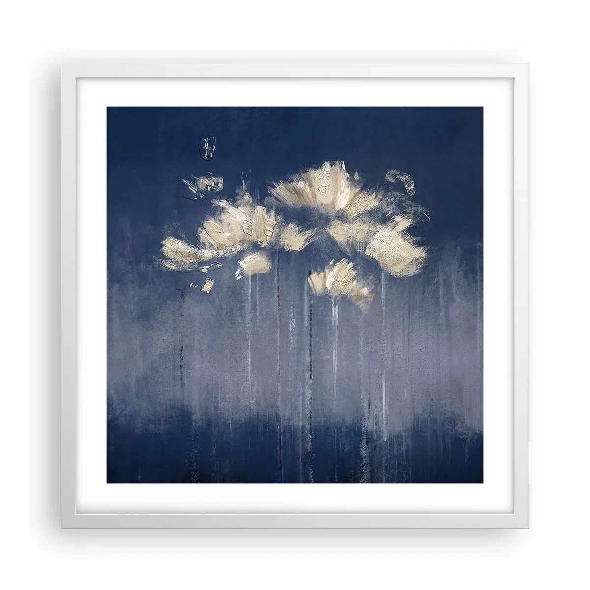 Poster in einem weißen Rahmen - Wie Blütenblätter im Wind - 50x50 cm