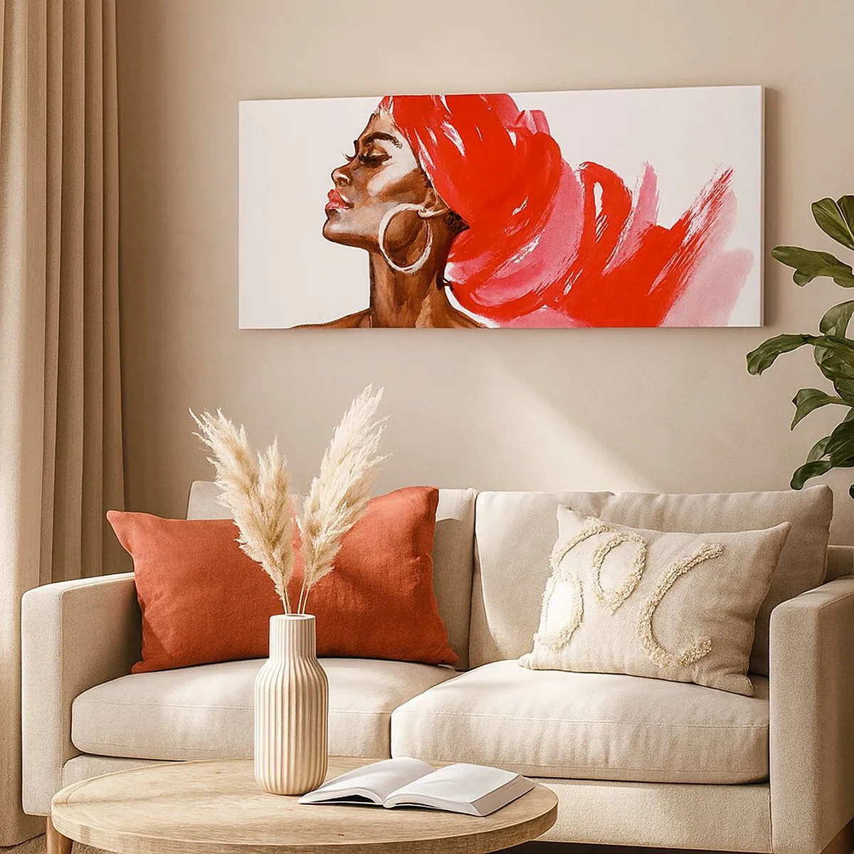 Bild auf Leinwand - Leinwandbild - Es weht ein Wind, der die Nase eines Mannes öffnet - 100x40 cm