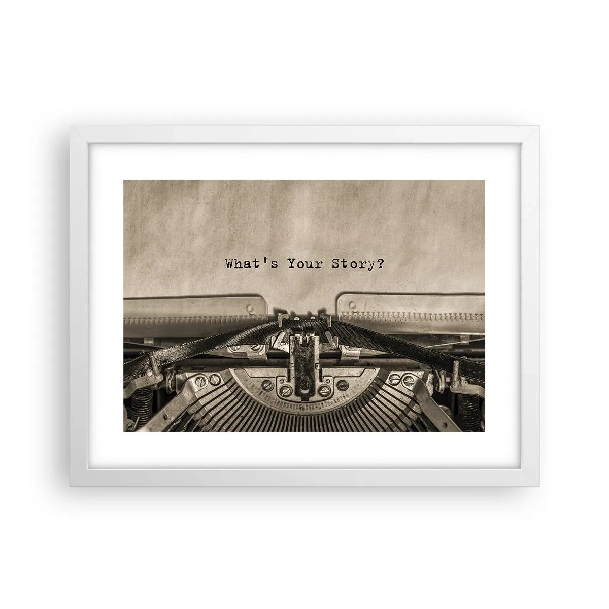 Poster in einem weißen Rahmen - Erzähl es mir - 40x30 cm