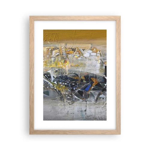 Poster in einem Rahmen aus heller Eiche - Alles wird gut - 30x40 cm