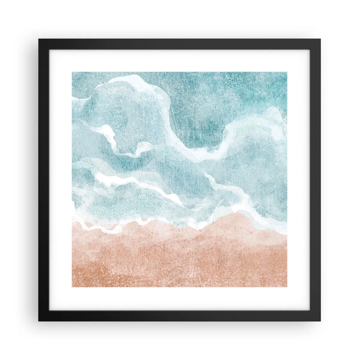 Poster in einem schwarzem Rahmen - Cloud-Abstraktion - 40x40 cm